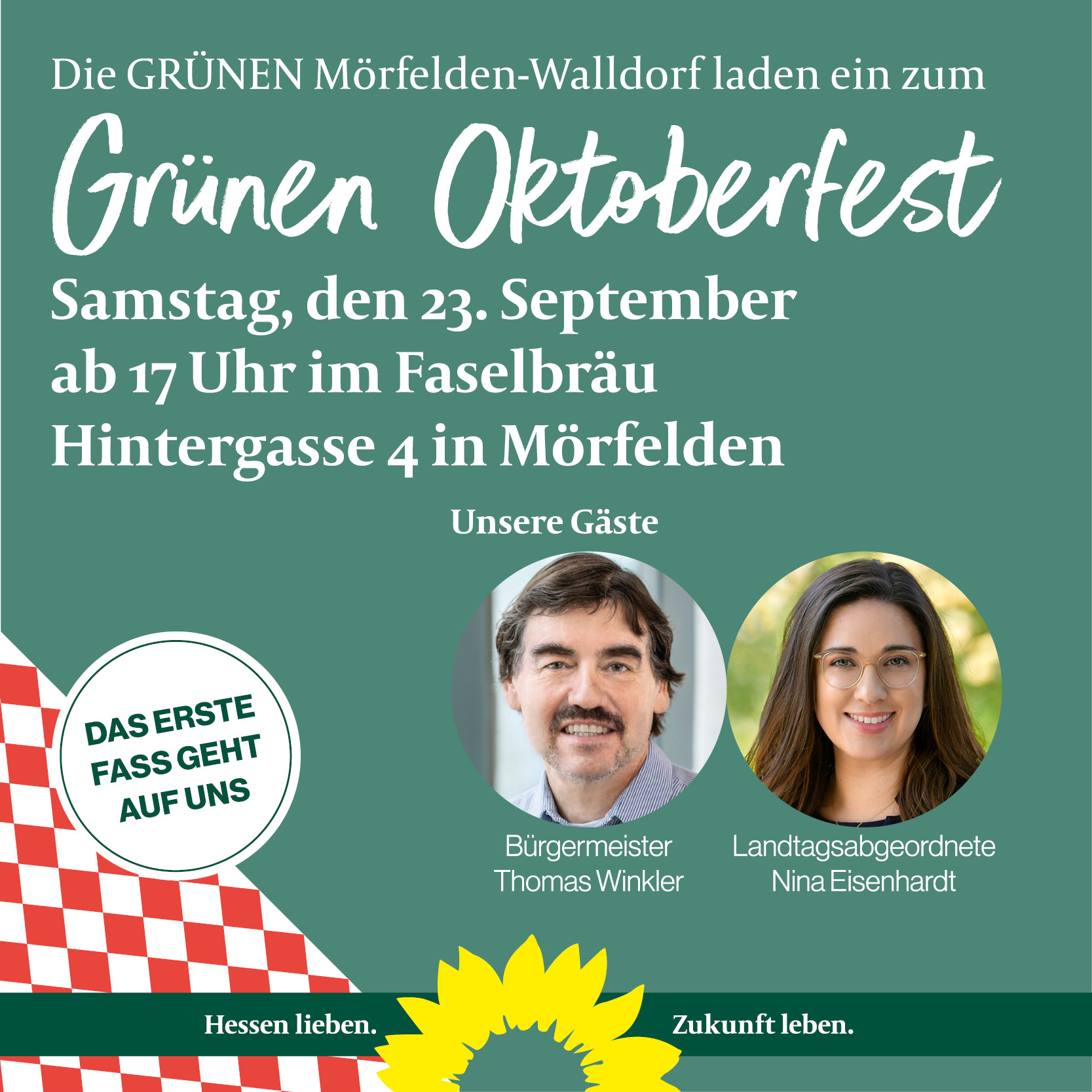 Einladung zum Grünen Oktoberfest am Samstag, dem 23.9.2023